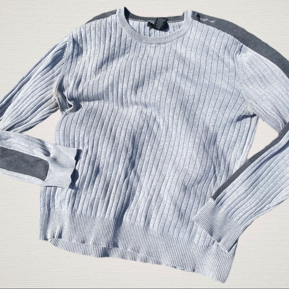 Calvin Klein Light Gray Crewneck Sweater